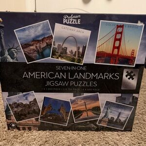 American Landmarks Jigsaw Puzzles - Multi-Color
